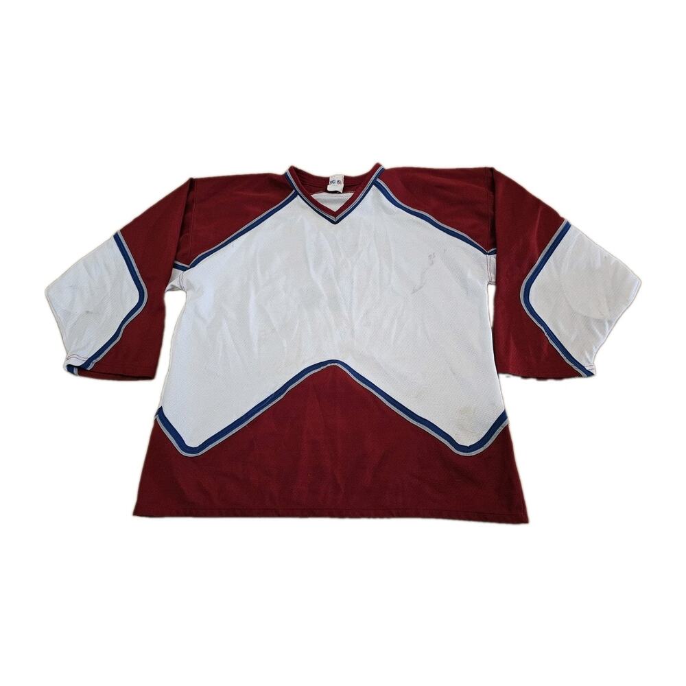 Hockey Jersey Mens XL Athletic Knit AK Blank Red/white #2